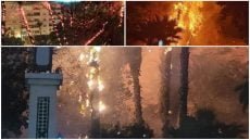 حريق مهول يأتي على عدد كبير من أشجار النخيل بحديقة الشلال بتطوان