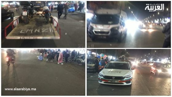 مراكش الأمن يشن حملة تطهيرية على طول شارع الداخلة بمنطقة المنارة