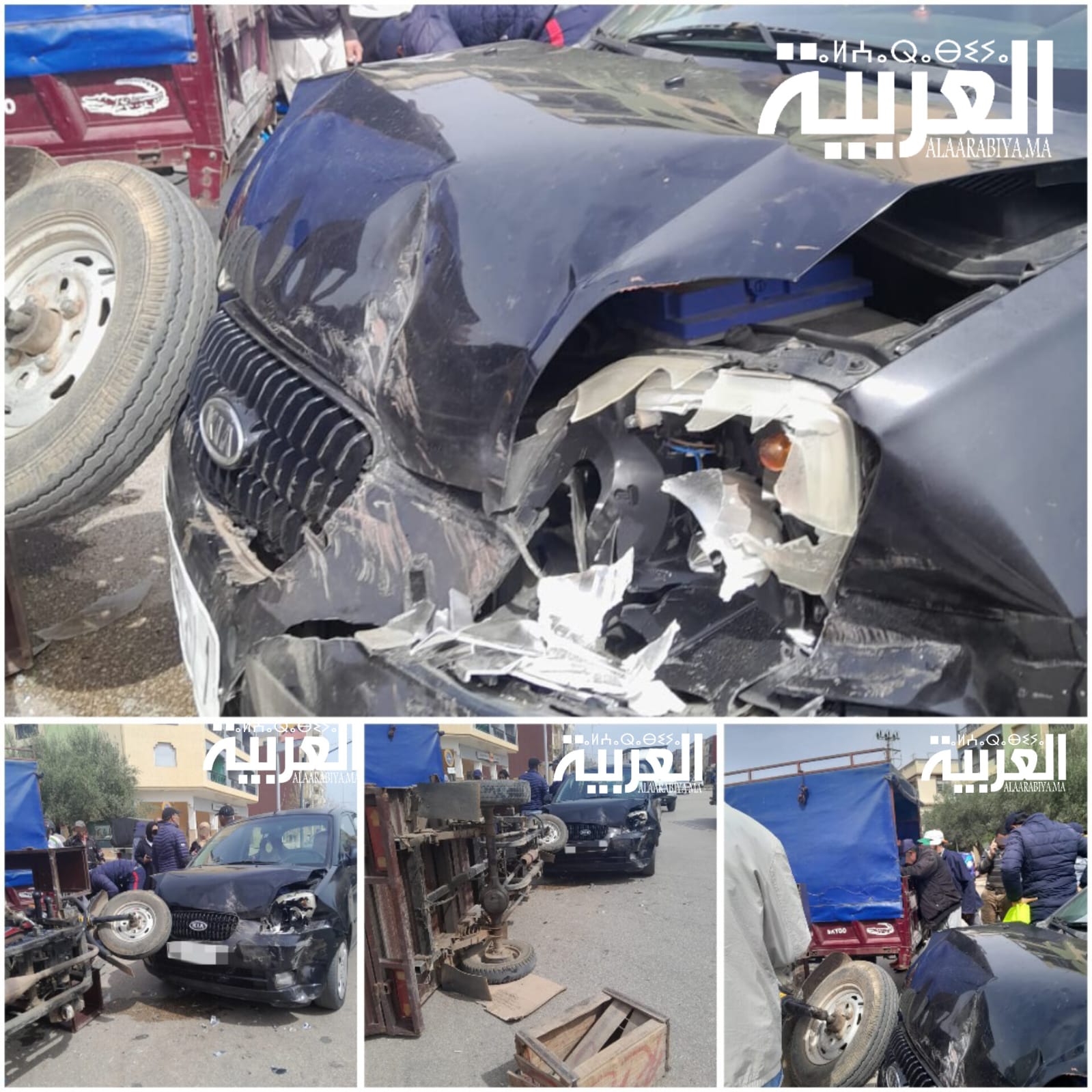 حادثة سير بالشارع الرئيسي بالخميسات تخلف إصابات وخسائر مهمة