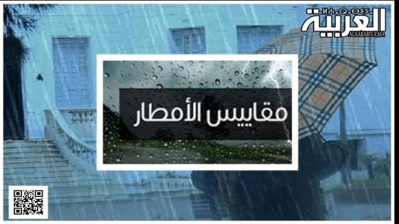 مقاييس الأمطار المسجلة خلال 24 ساعة الماضية