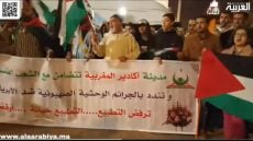مسيرة تضامنية شعبية نصرة لغزة الابية من تنظيم  الجبهة المغربية لدعم فلسطين ومناهضة التطبيع بأكادير