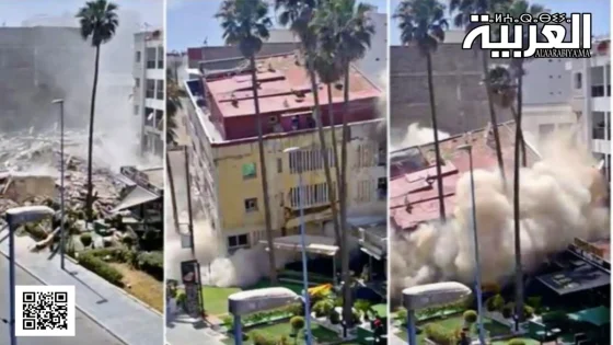 انهيار عمارة سكنية بحي بوركون