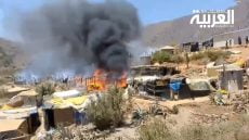 حريق مهول يشب في خيام متضرري زلزال الحوز