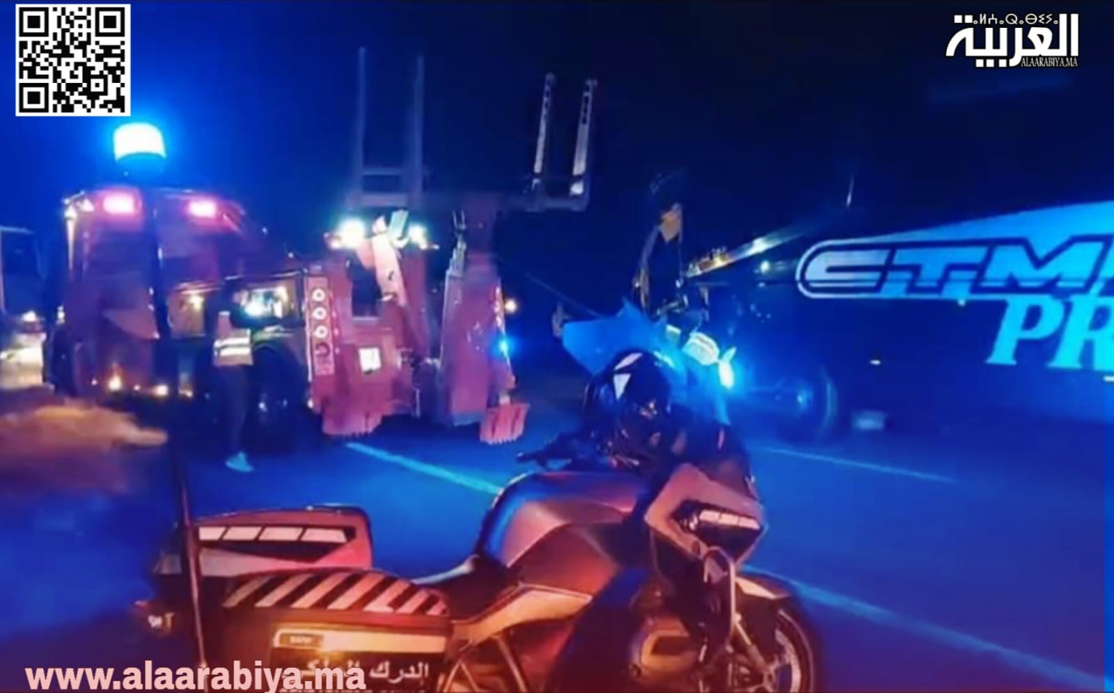 حادثة سير مروعة بين شاحنة وحافلة لنقل الركاب بالطريق السيار ضواحي الخميسات تخلف وفاة وإصابات عديدة