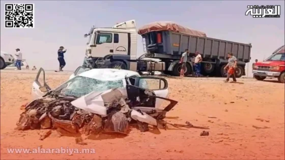 حادثة سير خطيرة تخلف إصابات أشخاص وخسائر مادية بطريق مرزوكة بسبب زحف الرمال