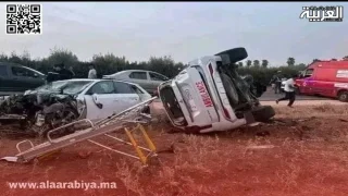 حادثة سير مروعة تودي بحياة سائق سيارة إسعاف وتخلف 10 إصابات خطيرة
	