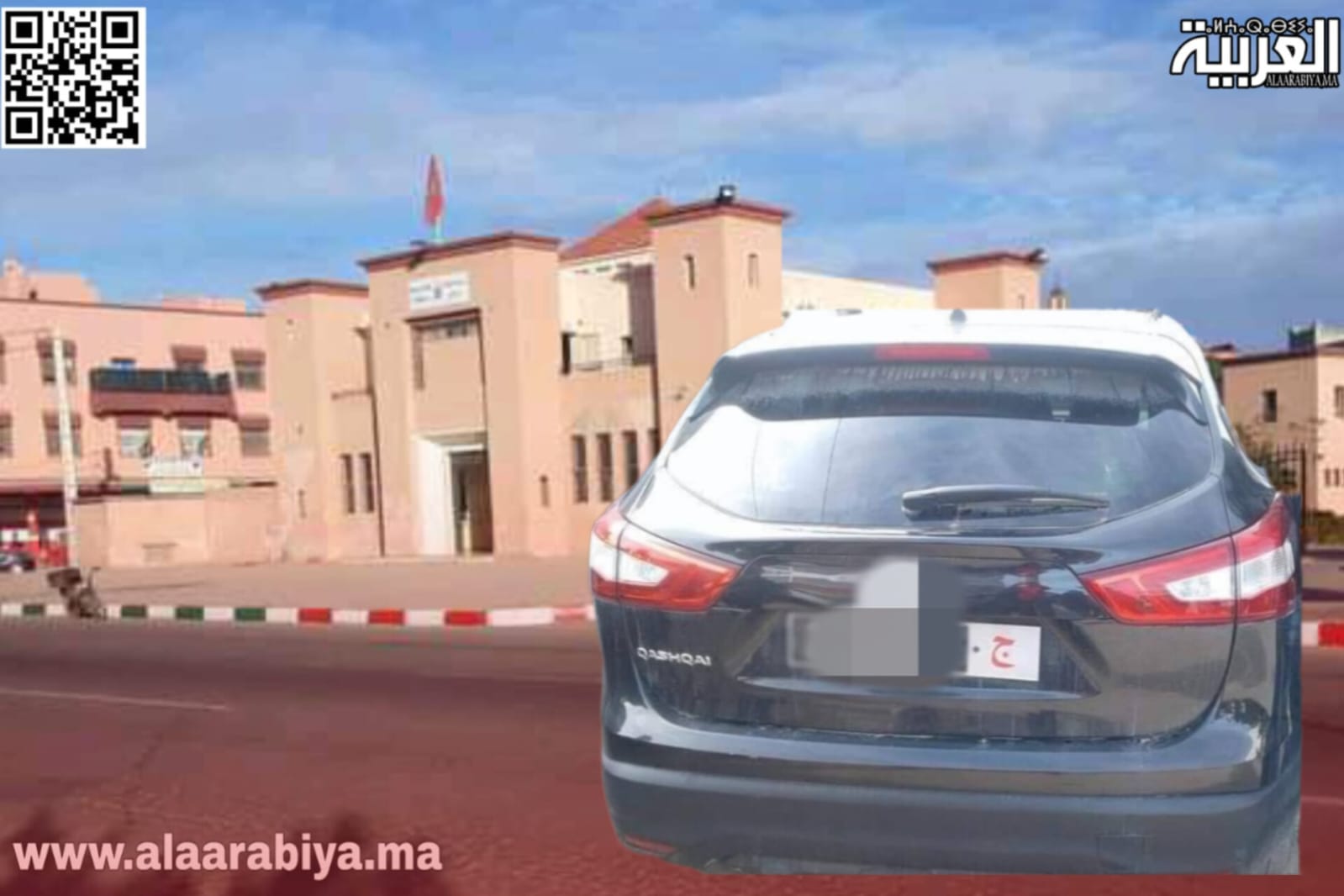 محاصرة سيارة تابعة لمجلس جماعي في إطار محاربة استغلال سيارات الدولة خارج القانوني