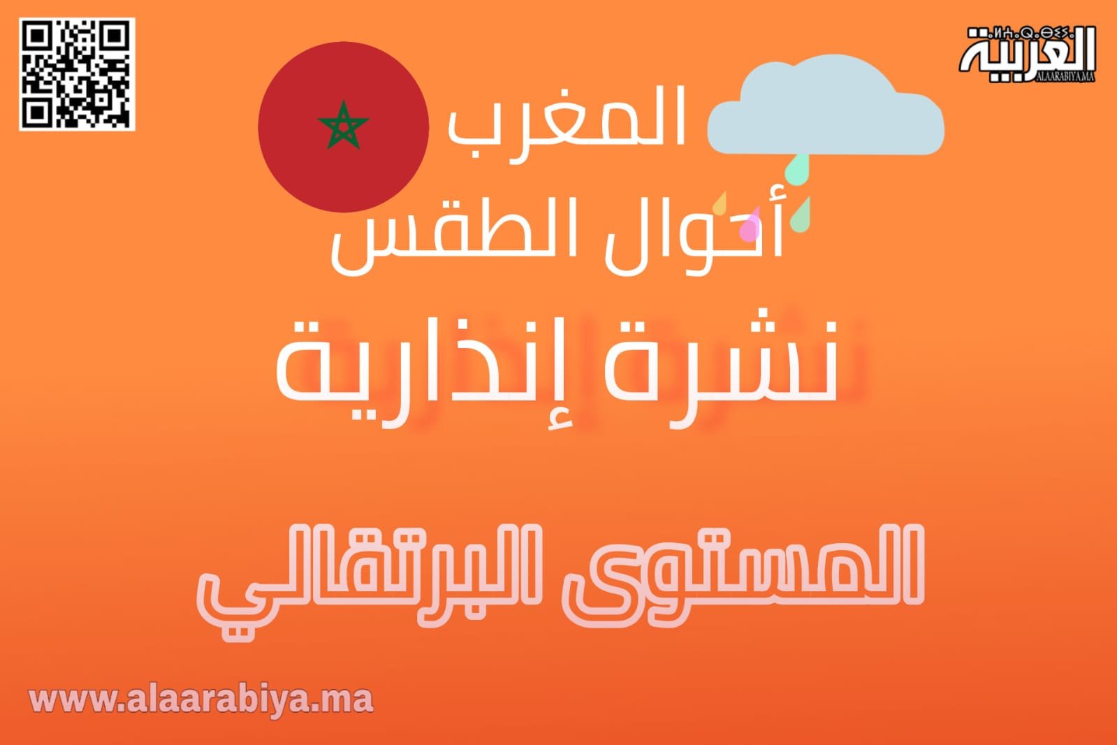 أحوال الطقس: نشرة إنذارية تفيد بهبوب زخات رعدية قوية بعدد من مناطق المغرب