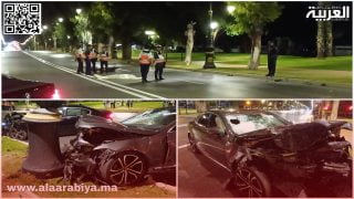 حادثة سير خطيرة بين سيارتي المسؤول الأمني المختاري وسعد حصاد مسؤول في وزارة الداخلية بالعاصمة الرباط