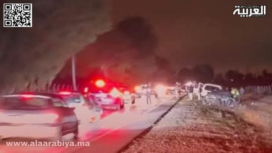حادثة سير مروعة بين طاكسي من الخميسات وسيارة تقل عسكريين قرب جماعة آيت مالك