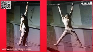 شرطة الخميسات توقف الشخص الذي ظهر في فيديو “فوق السلك” في وضعية غير طبيعية