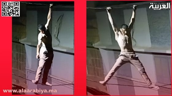 شرطة الخميسات توقف الشخص الذي ظهر في فيديو “فوق السلك” في وضعية غير طبيعية