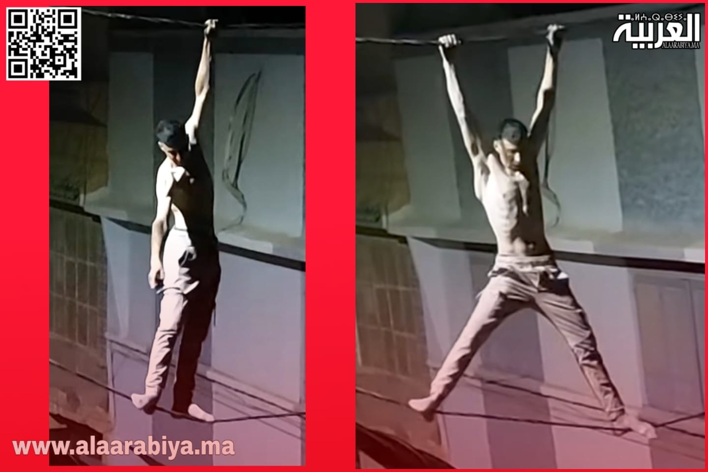 شرطة الخميسات توقف الشخص الذي ظهر في فيديو “فوق السلك” في وضعية غير طبيعية