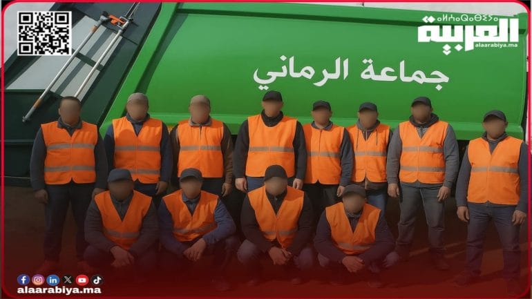 شاحنة جمع النفايات بالرماني خارج الخدمة