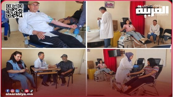 نجاح حملة التبرع بالدم بأولاد أوجيه بتنظيم من جمعية المعمورة