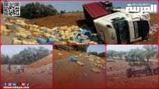 انقلاب شاحنة بين العرجات وسيدي علال البحراوي يكشف عن أطنان من المخدرات 