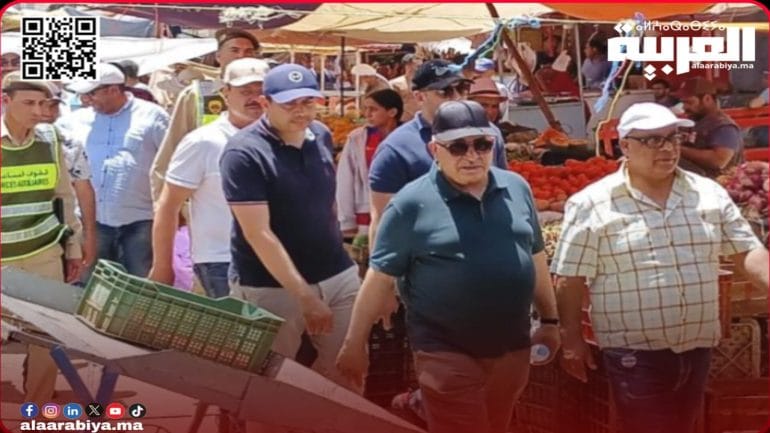 عامل إقليم الخميسات عبد اللطيف النحلي  يقوم بجولة لأحياء وشوارع مدينة تيفلت