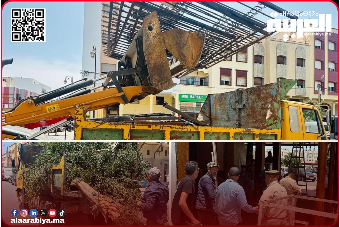 حملة تحرير الملك العمومي بسيدي علال البحراوي تستمر في أجواء تجاوب المواطنين