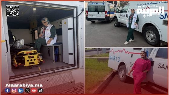 الإسعاف بلطف امرأة: “أمينة شرقان.. أول امرأة تقود سيارة إسعاف بالقنيطرة وتفتح الطريق أمام النساء في ميدان الإسعاف”