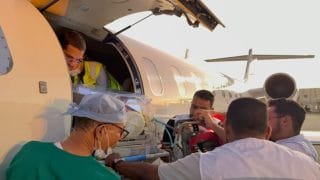 طائرة طبية تنقل رضيعًا من العيون إلى الرباط للعلاج من ضيق تنفس حاد.