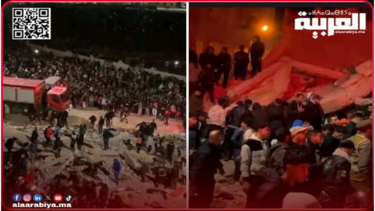 فاجعة انهيار بنايتين تهز مدينة فاس